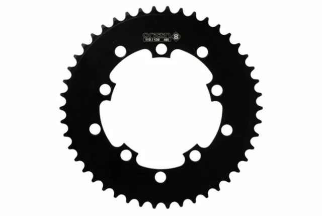 Origin-8 Track Chainring 46T x 1/8" Black 110BCD / 130BCD Fixed Gear 1-Speed