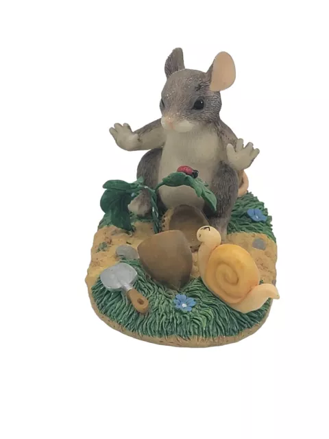 Fitz & Floyd Charming Tails Figurine A Growing Friendship Mouse Garden Vintage 2