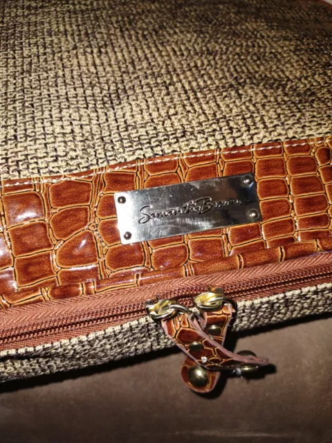 Samantha Brown  Faux Croc Makeup Travel Bag Brand New 5 ind. bags 2 Large pocket 5