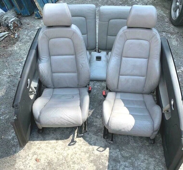 AUDI TT MK1 8N Silver Grey Leather Heated Front Rear Seats