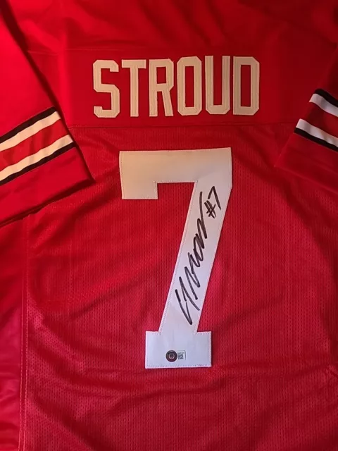 CJ Stroud Autographed Ohio State Buckeyes Football Jersey with Beckett COA XL