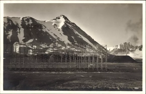 Ak Spitsbergen Spitzbergen Norwegen, Königsbucht, Luftschiffhalle - 10858285