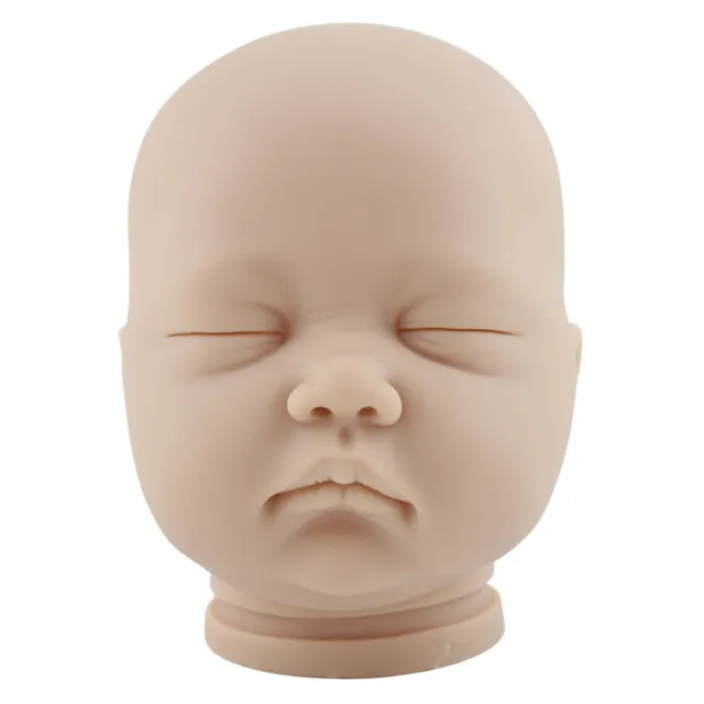 22inch Unpainted Reborn Doll Kit Home Full Head Limb Soft Silicone DIY Mold Baby