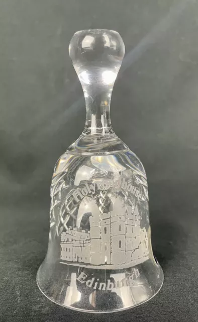 Vintage Edinburgh Cut Crystal 3 5/8” Tall Dinner ~ Collectible Bell Mint Signed