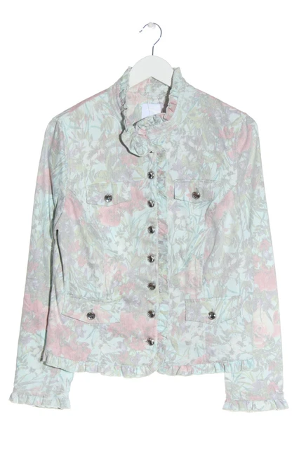 ALBA MODA Giacca denim Donna Taglia IT 46 turchese-rosa-giallo pallido