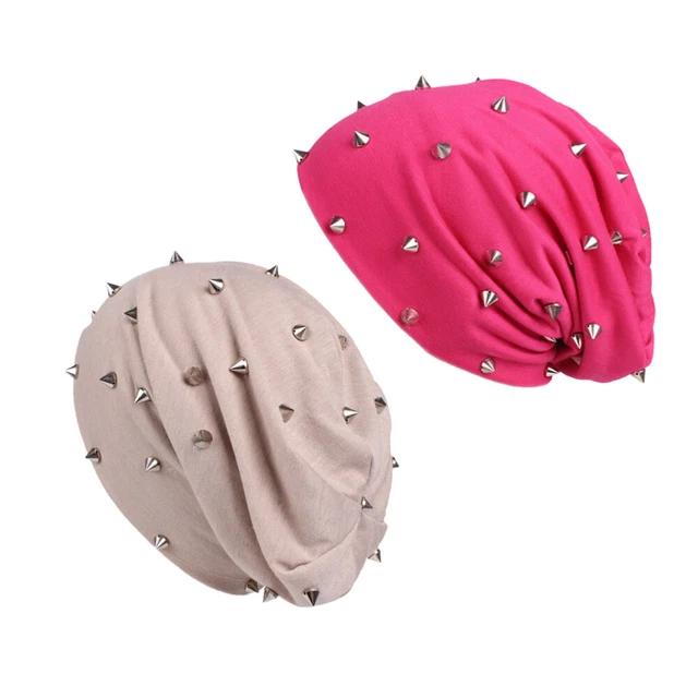 2 pz cappucci in raso uomo e donna cappuccio chemio in cotone berretti caldi
