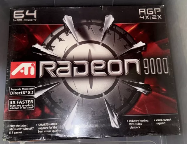 ATi Radeon 9000 64MB AGP Video Card - New Sealed