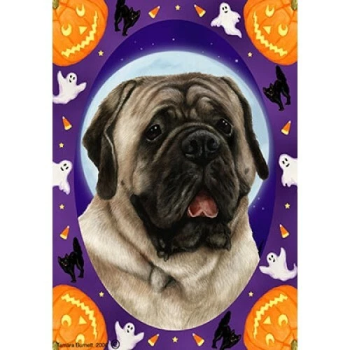 Halloween Garden Flag - Silver Mastiff 122771