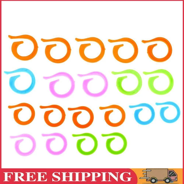 20pcs bunte Plastikstifte Pullover Marke Schnalle Nadel Stricken Handwerkzeuge g