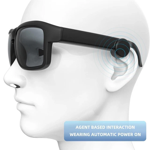 Mens Audio Sunglasses .Smart Bluetooth Headphone Glasses- A2Z7