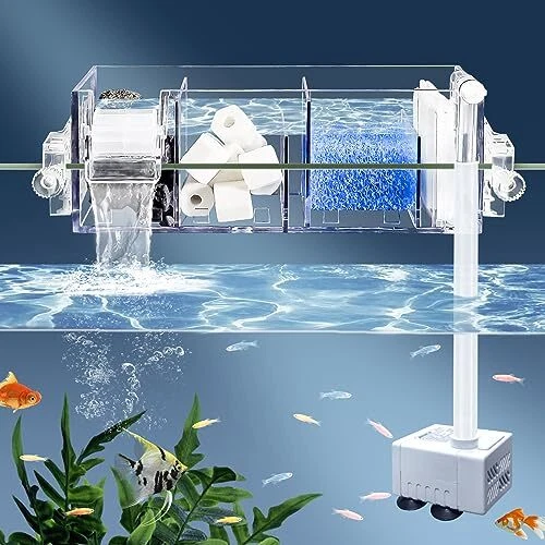 Premium Multi-Layer Aquarium Filter for 10 to 20 Gallon Fish Tanks: Oxygenati...