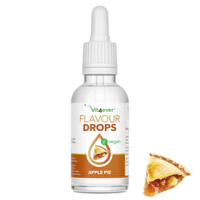 Flavour Drops - 50 ml / 100% vegan o. Kalorien - Aroma-Tropfen Apfel-Kuchen