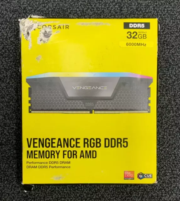 Corsair Vengeance RGB 32GB 2x16GB 6000MHz DDR5 Memory Kit For AMD NEW DAMAGED