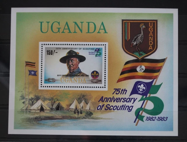 Uganda Block 36 mit 342 postfrisch Pfadfinder #WH548