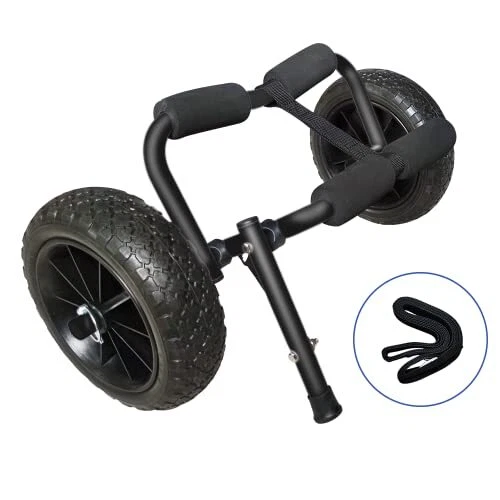 Kayak Cart, SUP Canoe Dolly Cart, Aluminum Transport Trolley for Float Mats
