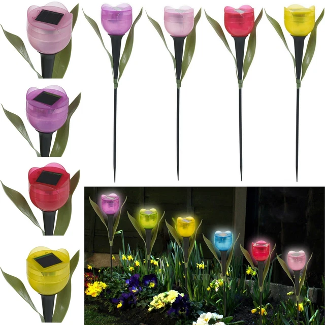coloured-tulip-flower-solar-power-led-lights-outdoor-path-stake-garden