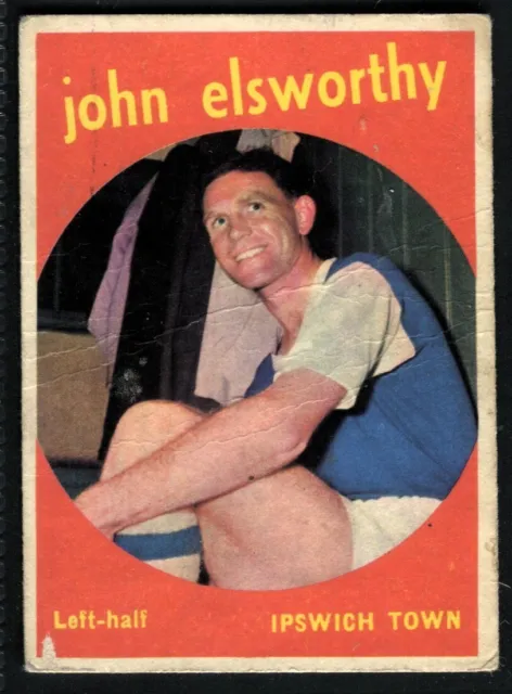 A&BC Gum, FOOTBALLERS, Black Back, 1960, John Elsworthy, Ipswich Town, #52