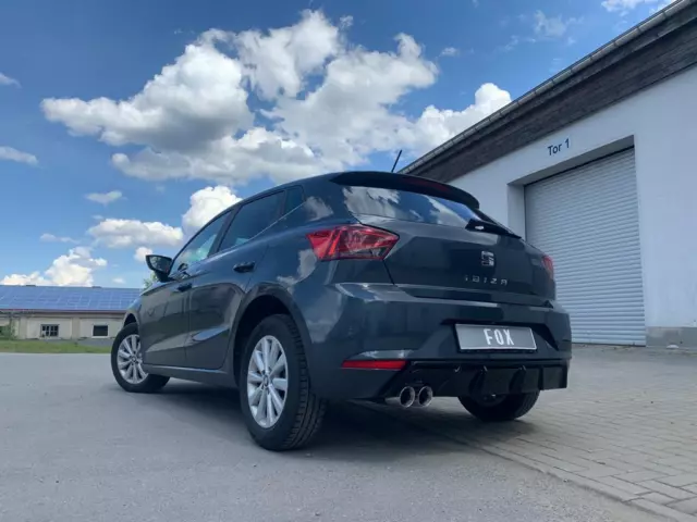 Fox Sportauspuff Endschalldämpfer für Seat Ibiza V KJ 1.0l 1.0l 70/85kW ab 2017