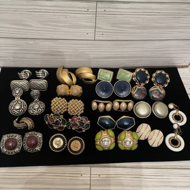 VTG-Now FASHION Earring Lot 20 MIXED PAIRS Runway Statement **SEE DESCRIPTION**