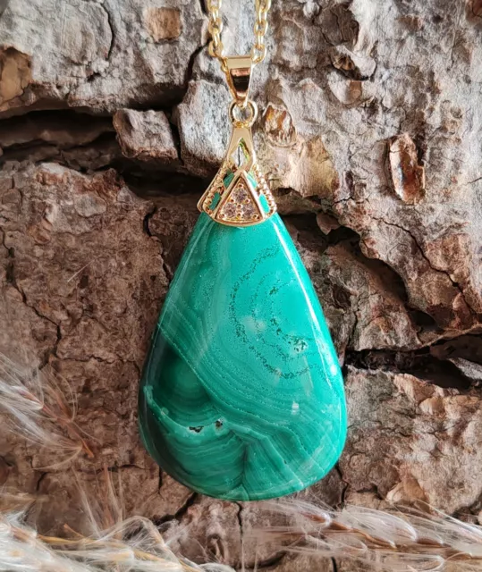 Pendentif en Malachite