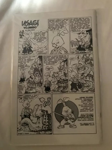 Command Review #1 (Thoughts & Images,1986) Albedo 1,2,3,4 Usagi Yojimbo Backpage 2