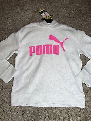 NWT Girl's Puma 3 Piece Set Pink Gray Hoodie Leggings & Tee Shirt Size Small (7