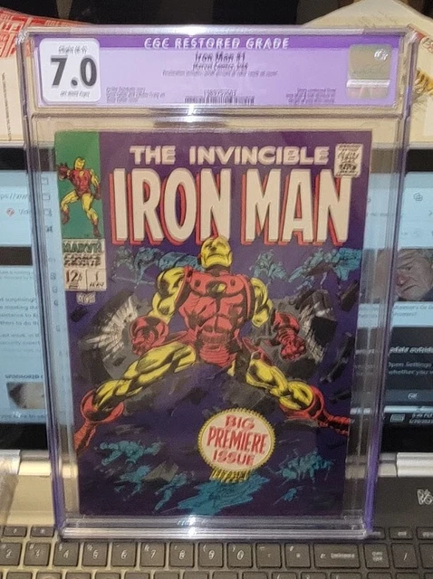 Iron Man #1 Cgc 7.0 1968 Key Marvel Comics Gene Colan*Restored B1 Tony Stark