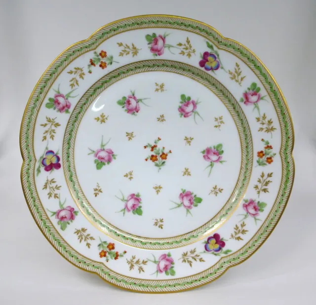 Plate France about 1900 Flower Painting