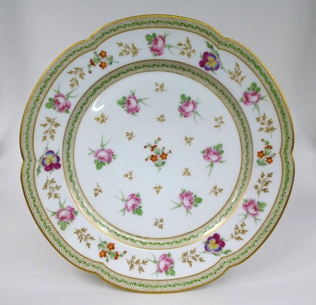 Plate France about 1900 Flower Painting