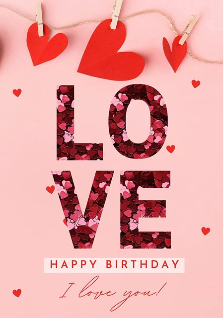 Bedruckt Geburtstag Grußkarte für Mann Frau & Boyfriend Freundin
