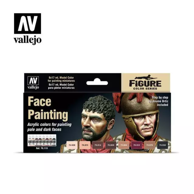 Set De Peintures Pour Visages Vallejo Model Color|8x17 Ml|70119 Maquette Char Pr