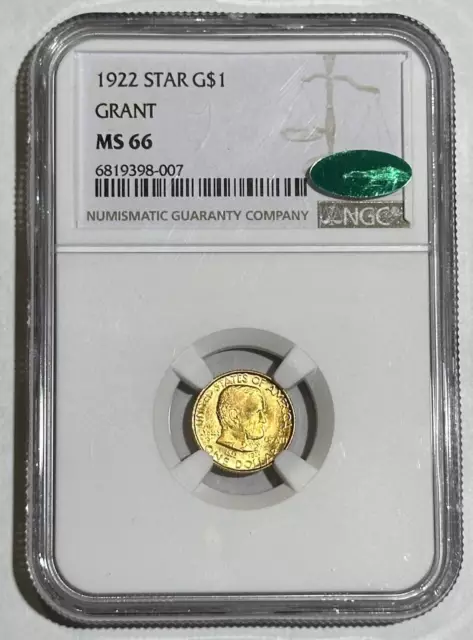 1922 P Grant $1 Gold NGC MS-66 CAC