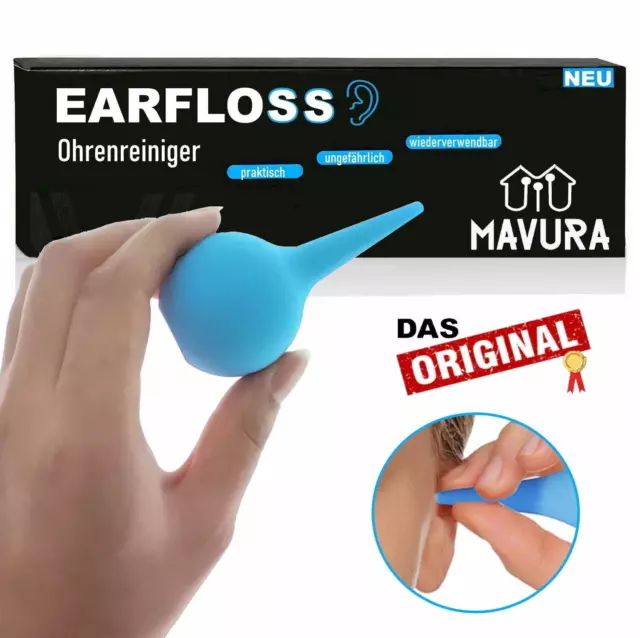 EARFLOSS Premium Ohrenreiniger Ohrendusche Ohrenspritze Ohrenschmalzentferner