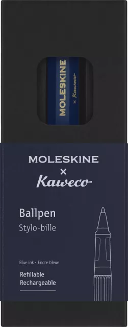 Moleskine x Kaweco Ballpen Refillable Pen in ABS plastic for Writers, Note-taker