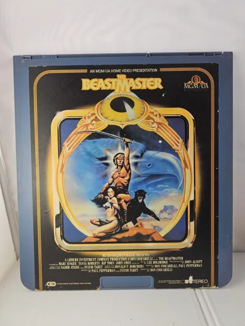MGM/UA The Beastmaster Movie VideoDisc CED Very Rare Marc Singer Tanya Roberts