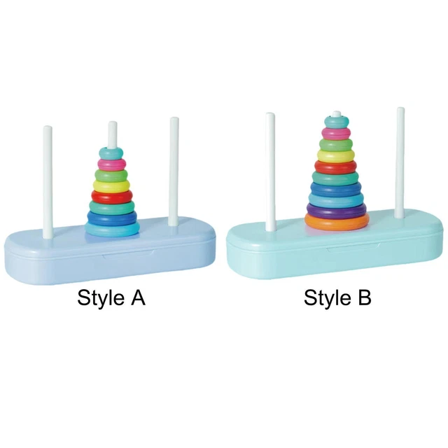 NiToy Tour empilable de 41 cm avec Fonction rotative, Anneaux empilables Arc-en-Ciel pour NiToy Tour empilable de 41 cm avec Fonction rotative, Anneaux empilables Arc-en-Ciel pour