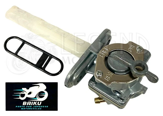 Fuel Petcock For Kawasaki KZ650 KZ750 LTD KZ1000 - Vacuum Operated, On/Reserve/Primer Positions, 8mm Outlet