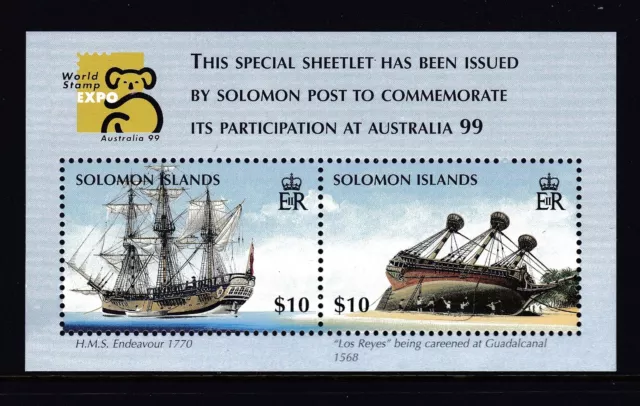 1999 Solomon Islands World Stamp Expo Australia $10 Decimal Stamps Fresh Muh