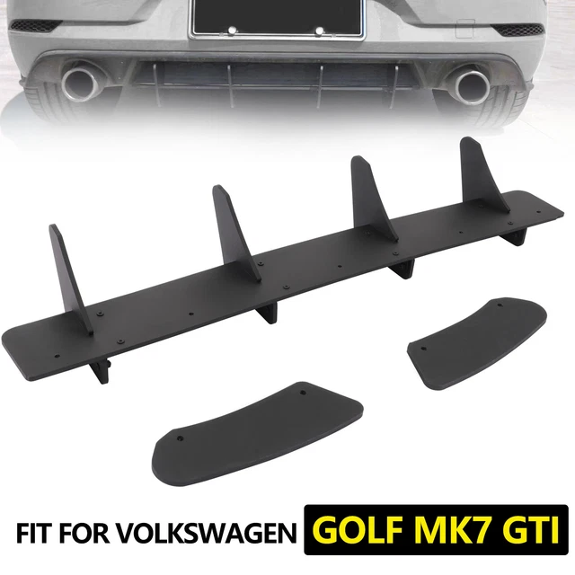 REAR BUMPER LIP Diffuser Valance Side Spoiler 4 Fins For VW GOLF MK7 MK
