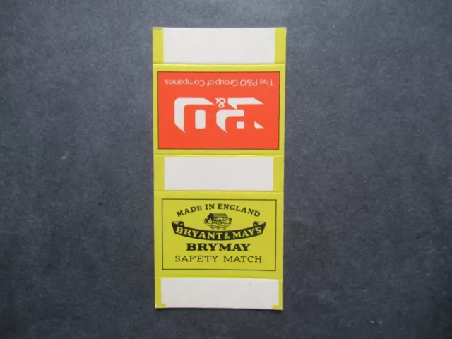 Old Bryant & May Skillet Matchbox Label. Design 5.