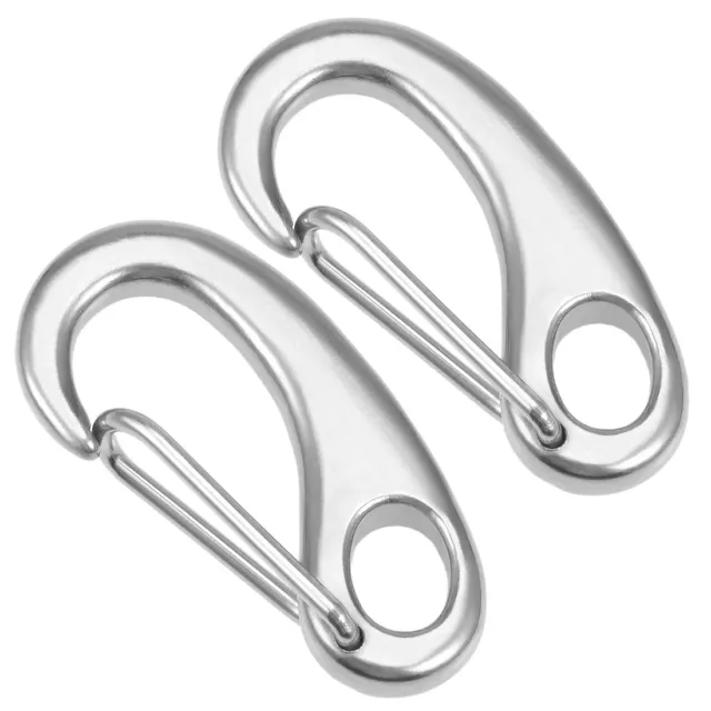 Crochet mousqueton,304 Acier Inox Ressort Grille Mousqueton Clip 50mm/1.96"