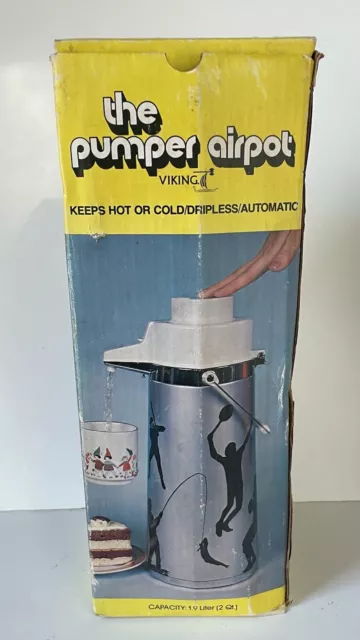 New AirPot Coffee Dispenser Hot cold drink Sports  The Pumper Airpot 1.9 L/2Qt