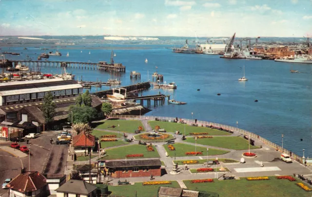 Old Topographical Postcard Portsmouth Harbour Unused  Used Good Very Good