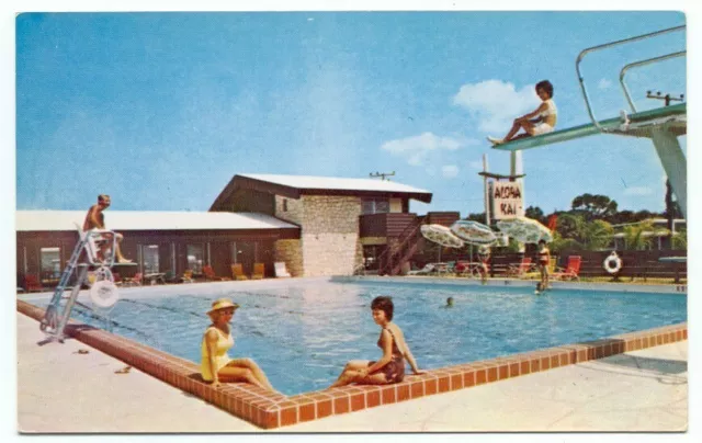 Aloha Kai Sarasota FL Siesta Key Resort Pool Postcard ~ Florida