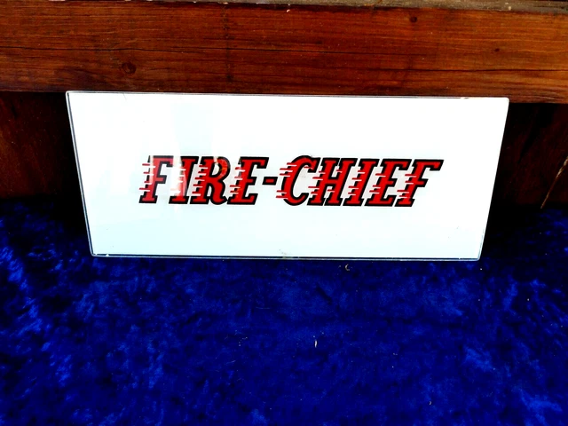 Vintage Texaco Fire Chief Glass Pump Plate Sign