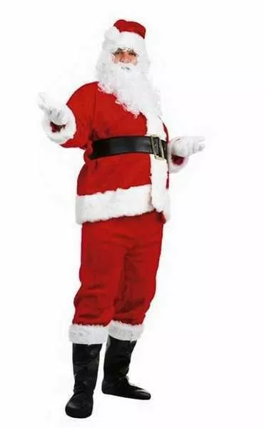 Costume Deluxe Babbo Natale Papa Noel Santa Claus Vestito Adulto Taglia Large 2