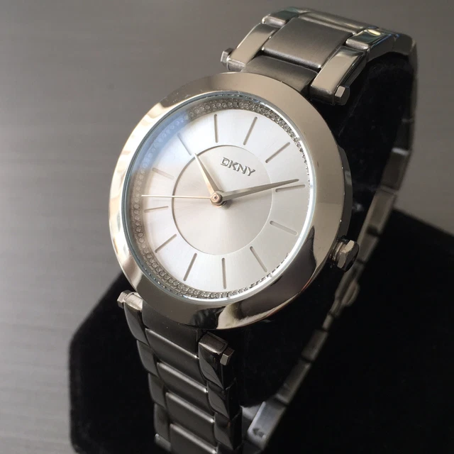 Ladies DKNY Designer Watch NY2285 STANHOPE 2.0 Steel Silver Dial Genuine