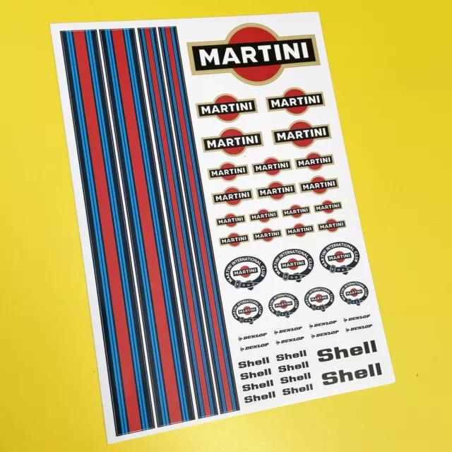 Adesivi RC MARTINI scala 18 decalcomanie per adattarsi a losi mini raggi x hpi associati ecc.