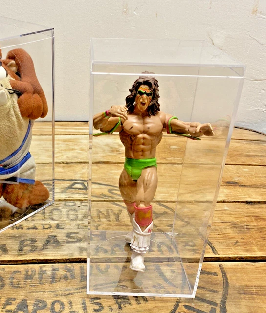 Clear plastic display box for plushes and action figures 8" x 4" x 4"