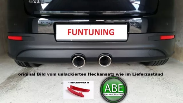 Heckschürze R32 Look für VW Golf 5 V ABS Heckansatz Schwarz unlackiert mit ABE